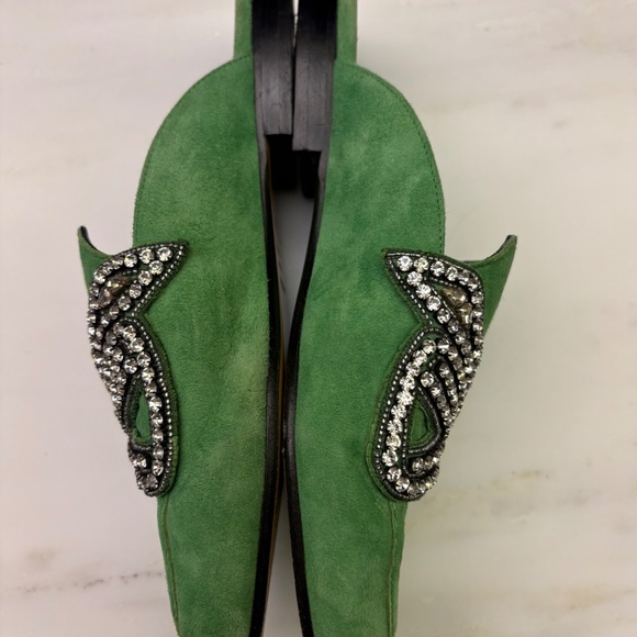 Isabel Marant Green Mules with Silver Embellishments - Picture 6 of 8